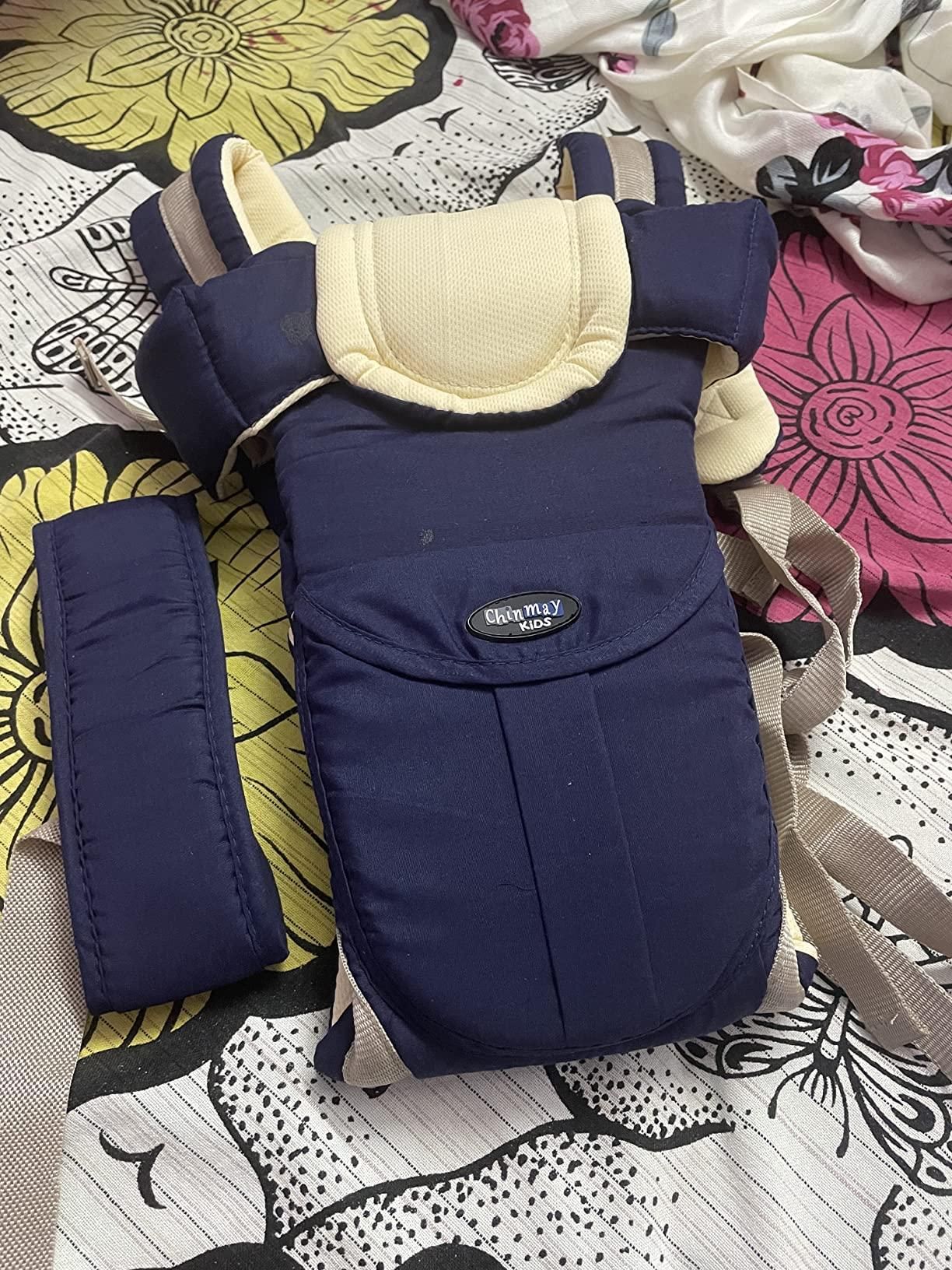 Baby Carrier Bag/Adjustable Hands Free 4 in 1 Baby/Baby sefty Belt/Child Safety Strip/Baby Sling Carrier Bag/Baby Back Carrier Bag (Black) Front Carry Facing s144gw-vb